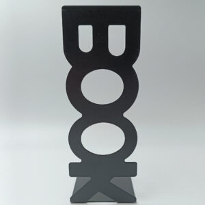 mauros metallikos vivliostatis book stand gia vivlia